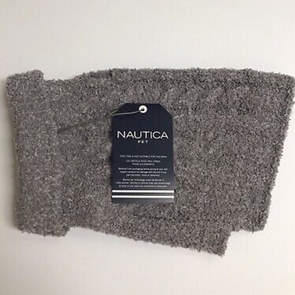 Brand New Nautica Gray Chenille Dog Sweater